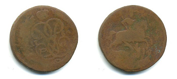 РОССИЯ 1 КОПЕЙКА 1760 медь 61-726