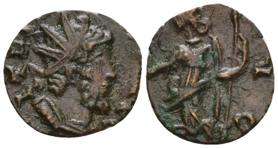 Римская Империя, императоры в Галлии антониниан 272 Тетрик, IMP C TETRICVS P F AVG, бюст императора / PAX AVG, Пация, персонификация Мира, локальная чеканка в Галлии RIC 100 биллон 1073-25-87