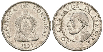 Гондурас 20 сентаво 1994 KM 83a.1 сталь плакированная никелем 4618-651