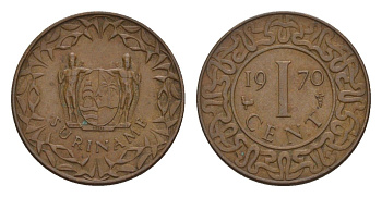 Суринам 1 цент 1970 KM 11 бронза 4649-946