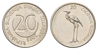 Словения 20 толаров 2003 KM 51 медно-никель 4703-735