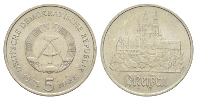ГДР 5 марок 1972 А, Мейсенский собор KM 37, J. 1543 медно-никель 4634-145