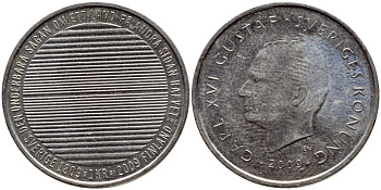 Швеция 1 крона 2009 Карл XVI Густав (1973- ) KM 894 медно-никель 83-521
