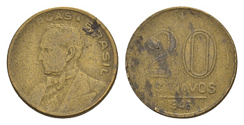 Бразилия 20 сентаво 1946 Жетулиу Варгас KM 556a алюминиевая бронза 4655-1111