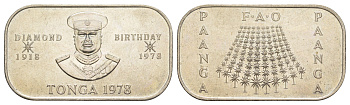 Тонга 1 паанга 1978 60 лет со дня рождения Тауфа’ахау Тупоу IV KM 58 медно-никель UNC 3711-1414