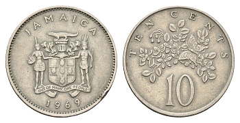Ямайка 10 центов 1969 KM 47 медно-никель 4678-952