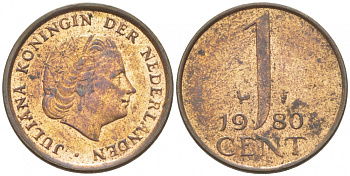 Нидерланды 1 цент 1980 Юлиана (1949-1980) KM 180 бронза 3457-1056