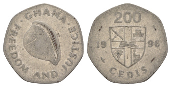 Гана 200 седи 1996 KM 35 сталь плакированная никелем 4656-726
