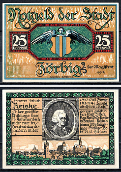 Цёрбиг (Пруссия, Саксония) 25 пфеннигов 1921 2193-41-1-2