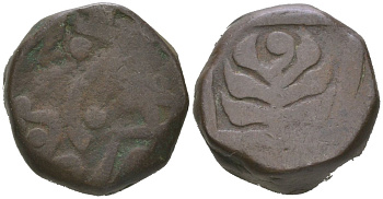 Индия, Кишангарх 1 така ND (1806-1837) С 25 медь 4112-122