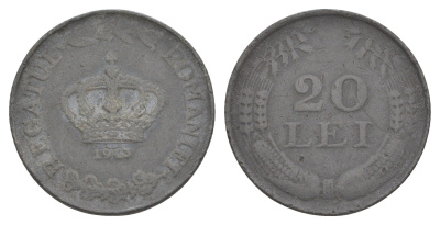 Румыния 20 леев (лей) 1943 Михай I (1940-1947) KM 62 цинк 4620-1133