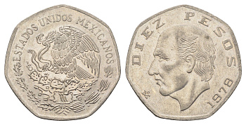 Мексика 10 песо 1978 Мигель Идальго-и-Костилья KM 477.2 медно-никель 4661-1143