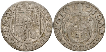 Польша 3 полкера (3 полторака - 1 крейцер) 1621 Сигизмунд III Ваза (1587-1632) Gorecki B.21 серебро 4158-838