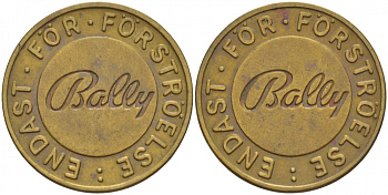 ШВЕЦИЯ ЖЕТОН ИГРОВОЙ BALLY, ГОРОД СТОКГОЛЬМ бронза 4544-824