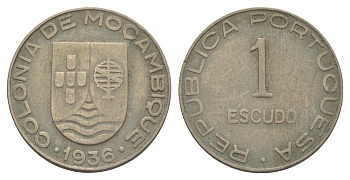 Мозамбик 1 эскудо 1936 KM 66 медно-никель 4646-637