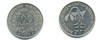 Западная Африка (BCEAO) 100 франков 2002 KM 4 никель 86-1713