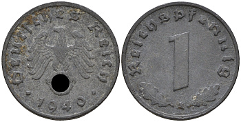 Германия 1 рейхспфенниг 1940 А KM 97 J. 369 цинк    4152-1158