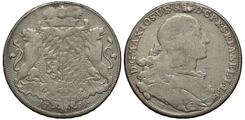 Бавария 1 талер 1756 Максимилиан III Иосиф (1745-1777) KM 224, Dav. 1948 серебро 1517-1432