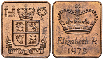 Великобритания жетон из набора погодовки 1972 UNC 4512-124