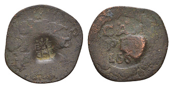 Нидерланды, Оверэйсел 1 дуит 1661 CNM 2.30.82 медь 4655-448