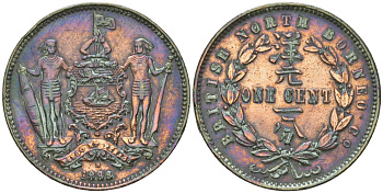 Северное Борнео 1 цент 1888 KM 2 бронза 55-114