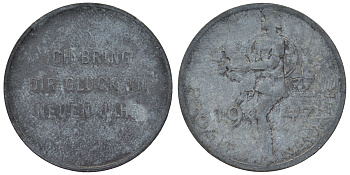 Австрия жетон 1947 удачи в новом году, девушка со свиньей и клевером цинк 4121-135