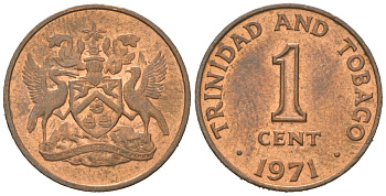 Тринидад и Тобаго 1 цент 1971 KM 1 бронза 4609-1167
