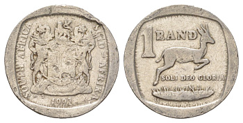 ЮАР 1 ранд 1992 KM 138 медь плакированная никелем 4627-245