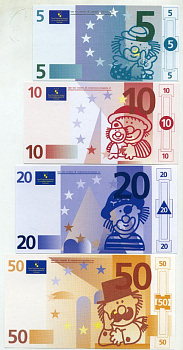 НИДЕРЛАНДЫ НАБОР ИЗ 7 БАНКНОТ ND 5, 10, 20, 50, 100, 200, 500 ЕВРО (СЕВЕРНЫЕ НИДЕРЛАНДЫ) МУЛЬТЯШНЫЕ ЕВРО, NRD NED STEMPEL&LEERMIDDELENFABRIEK BV бумага UNC (ПРЕСС) 7146-13-1-1