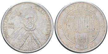 Румыния 1000 леев (лей) 2002 KM 153 алюминий 4584-416