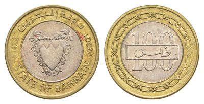 Бахрейн 100 филсов 2001 KM 20 биметалл 4650-1233