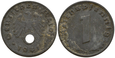 Германия 1 рейхспфенниг 1940 J KM 97, J. 369 цинк 4154-929
