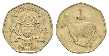 Ботсвана 1 пула 1991 Зебра KM 24 никель латунь 51-2312
