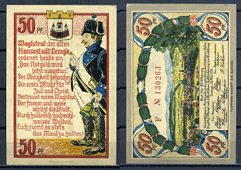 Лемго (Липпе, Германия) 50 пфеннигов 1921 бумага aUNC 7556-5-1-2