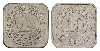 Нова-Суль 10 пфеннигов 1918 Funck 371.2, Men18 23276.2 железо aUNC 1527-331