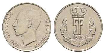 Люксембург 5 франков 1979 Герцог Жан (1964-1999) KM 56 медно-никель UNC 4641-1043