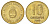 Аргентина 10 сентаво 2008 KM 107a сталь плакированная латунью UNC 4124-634