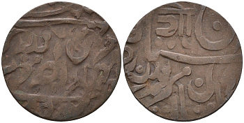 Британская Индия 1/4 анна ND (VS2001-2) туземное княжество Джодхпур, Умайд Сингх (VS1975-2004) (1918-1947), вес 2,79 гр. KM 145 медь 4580-822
