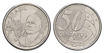 Бразилия 50 сентаво 2009 KM 651a нержавеющая сталь 4648-1216
