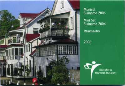Суринам официальный годовой набор из 6 монет 2006 в оригинальном картонном буклете, тираж 1500 экземпляров    BUNC  6-5-3-41