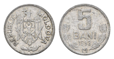 Молдавия (Молдова) 5 бань (бани) 1993 KM 2 алюминий 4689-967
