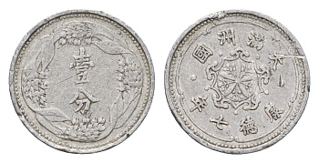 Маньчжоу-го (Япония - Китай) 1 фэнь 1940 Y 9 алюминий 4674-1225