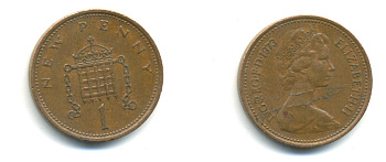 Великобритания 1 пенни 1973 Елизавета II (1952-2022) KM 915, Spink 4237 (B1) бронза 177-1114