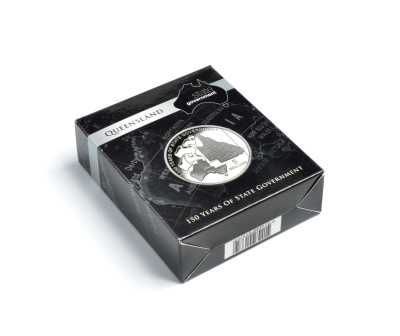 Австралия 5 долларов 2009 150 лет штату Квинсленд, коробка, сертификат, серебро KM NEW PROOF 2-5-2-1