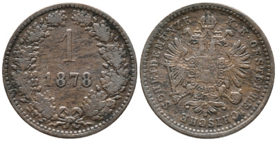 АВСТРИЯ 1 КРЕЙЦЕР 1878 KM 2186 медь 66-114
