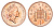 Великобритания 1 пенни 1995 Елизавета II (1952-2022) KM 935a, Spink 4391 (B4) сталь плакированная медью UNC 4696-766