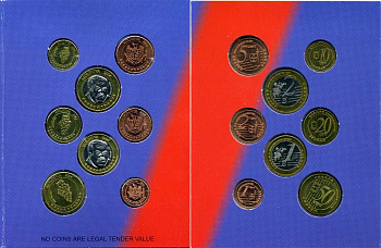 Молдавия набор из 8 монет 2004 европробники, в оригинальном картонном буклете, тираж 7000 экз. 00-00