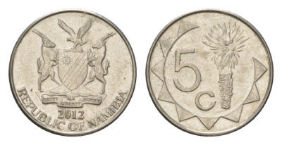 Намибия 5 центов 2012 KM 1 сталь плакированная никелем 4627-816