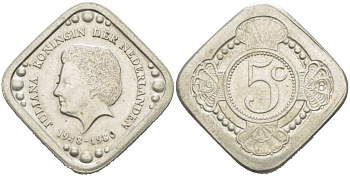 НИДЕРЛАНДЫ ЖЕТОН 1980 КОРОЛЕВА ЮЛИАНА (1948-1980) медно-никель 217-834