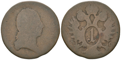 Австрия 1 крейцер 1800 Франц II (Франц Иосиф Карл) (1792-1806) KM 2111 медь 54-843